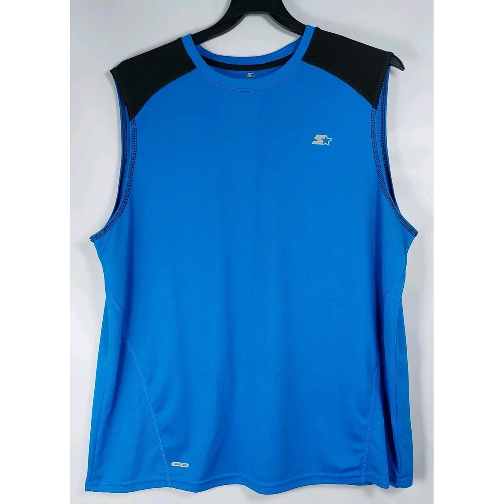 Starter Dry Star Sleeveless Tank Top Mens XLarge Blue Active Wear